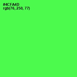 #4CFA4D - Screamin' Green Color Image