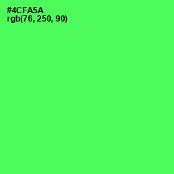 #4CFA5A - Screamin' Green Color Image