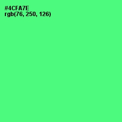 #4CFA7E - Screamin' Green Color Image