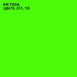 #4CFB0A - Bright Green Color Image