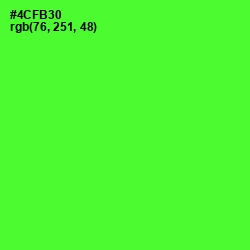#4CFB30 - Bright Green Color Image