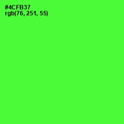 #4CFB37 - Bright Green Color Image