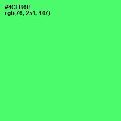 #4CFB6B - Screamin' Green Color Image