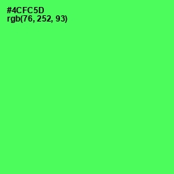 #4CFC5D - Screamin' Green Color Image
