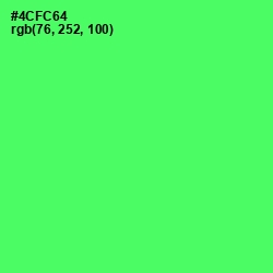 #4CFC64 - Screamin' Green Color Image