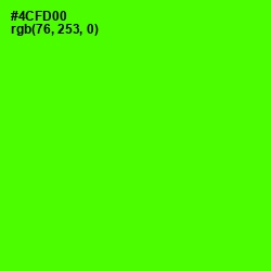 #4CFD00 - Bright Green Color Image