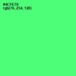 #4CFE78 - Screamin' Green Color Image