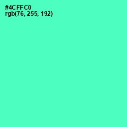 #4CFFC0 - Aquamarine Color Image