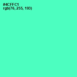 #4CFFC1 - Aquamarine Color Image