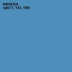 #4D8FBA - Steel Blue Color Image