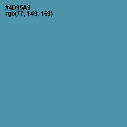 #4D95A9 - Hippie Blue Color Image