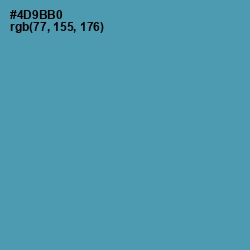 #4D9BB0 - Hippie Blue Color Image