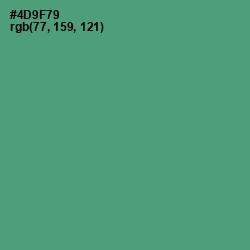 #4D9F79 - Viridian Color Image