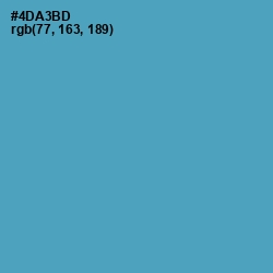 #4DA3BD - Fountain Blue Color Image