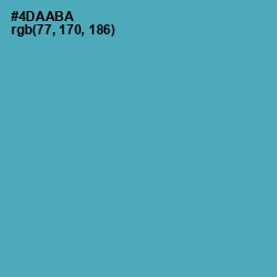 #4DAABA - Fountain Blue Color Image