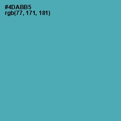 #4DABB5 - Fountain Blue Color Image