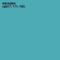 #4DABB6 - Fountain Blue Color Image