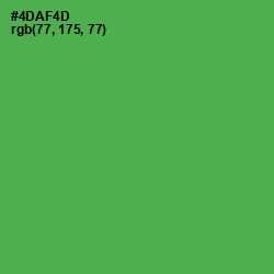 #4DAF4D - Chateau Green Color Image