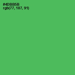 #4DBB5B - Chateau Green Color Image