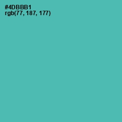 #4DBBB1 - Fountain Blue Color Image