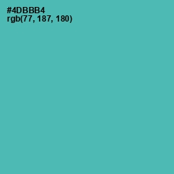 #4DBBB4 - Fountain Blue Color Image