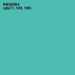 #4DBDB4 - Fountain Blue Color Image