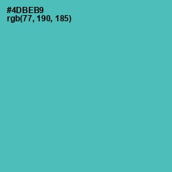 #4DBEB9 - Fountain Blue Color Image