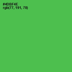 #4DBF4E - Chateau Green Color Image