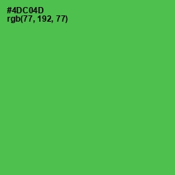 #4DC04D - Emerald Color Image