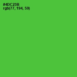 #4DC23B - Bright Green Color Image