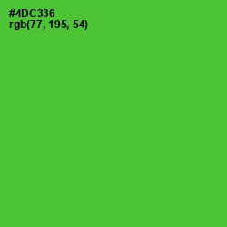 #4DC336 - Bright Green Color Image