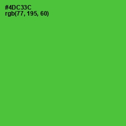 #4DC33C - Bright Green Color Image