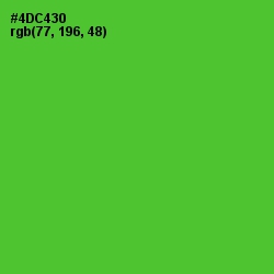 #4DC430 - Bright Green Color Image