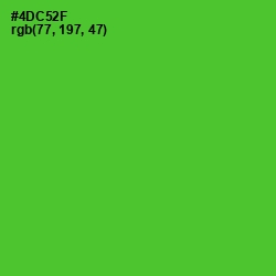 #4DC52F - Bright Green Color Image