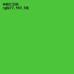 #4DC53B - Bright Green Color Image