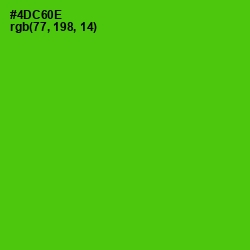 #4DC60E - Bright Green Color Image