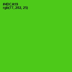 #4DCA19 - Bright Green Color Image