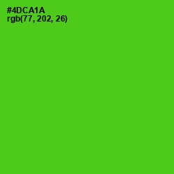 #4DCA1A - Bright Green Color Image