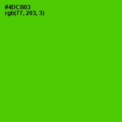 #4DCB03 - Bright Green Color Image