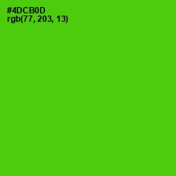 #4DCB0D - Bright Green Color Image