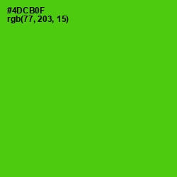 #4DCB0F - Bright Green Color Image