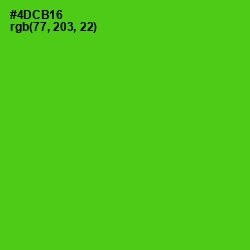 #4DCB16 - Bright Green Color Image