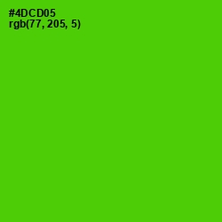 #4DCD05 - Bright Green Color Image