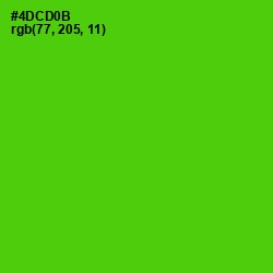 #4DCD0B - Bright Green Color Image