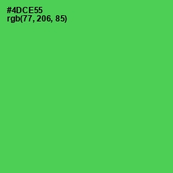 #4DCE55 - Emerald Color Image