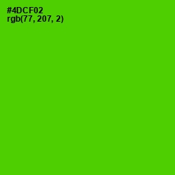 #4DCF02 - Bright Green Color Image