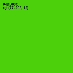 #4DD00C - Bright Green Color Image