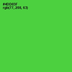 #4DD03F - Bright Green Color Image