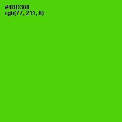 #4DD308 - Bright Green Color Image