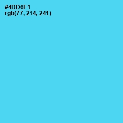 #4DD6F1 - Turquoise Blue Color Image